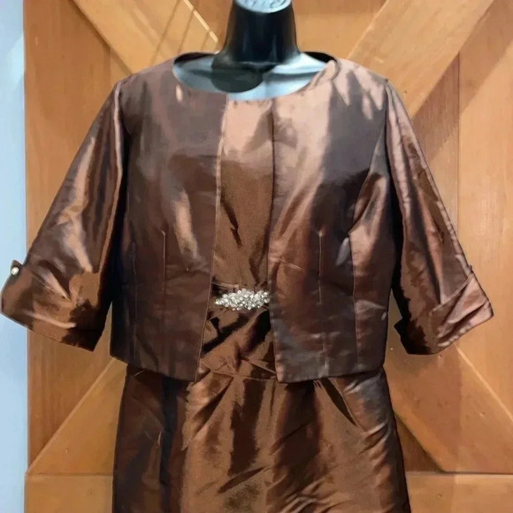 Chocolate Brown Formal Dress - Picture 2 of 8